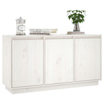 ZNTS Sideboard White 111x34x60 cm Solid Wood Pine 813810