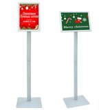 Pedestal Poster Stand 32 x 27 x 119 cm Cast Iron Silver 42030064