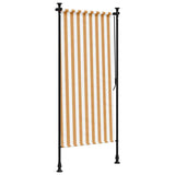 Outdoor Roller Blind Orange and White 120x270 cm Fabric&Steel 368769