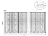 Gabion with 3.5 mm Wire and 5x10 cm Mesh 900x20x200 cm 3462684