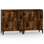 Sideboards 2 pcs Smoked Oak 60x35x70 cm Engineered Wood 3185764