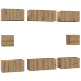 TV Cabinet Set 8 pcs Artisan Oak Engineered Wood 3393167
