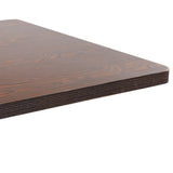 Bistro Table Dark Brown 80X80 cm MDF 286434