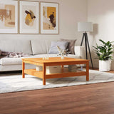 Coffee Table Wax Brown 100x100x40 cm Solid Wood Pine 844470