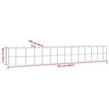 Garden Raised Bed Powder-coated Steel 507x100x68 cm Grey 319079