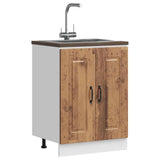 Sink Base Cabinet Kalmar Old Wood 60x46x81.5 cm Engineered Wood 853445