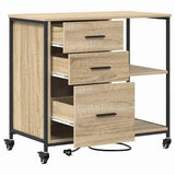 Cabinet with Charging Station Sonoma Oak 76 x 41 x 72 cm 859836