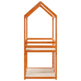 Bunk Bed without Mattress Wax Brown 75x190 cm Small Single Solid Wood Pine 3282131