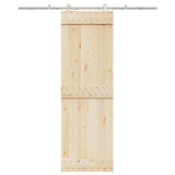 Sliding Door Hardware Kit 200 cm Stainless Steel Silver 4009691