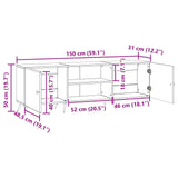 TV Cabinet Artisan Oak 150 x 31 x 50 cm Engineered Wood 895614