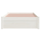 Bed Frame without Mattress White Solid Wood 90x200 cm 814935