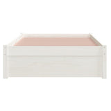 Bed Frame without Mattress White Solid Wood 90x200 cm 814935