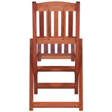 Dining Chair Set of 2 Brown Solid eucalyptus wood Small 45583