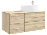 Bathroom Furniture Set 2 pcs Sonoma Oak Engineered Wood 3404002