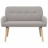 2 Seater Sofa with Solid Wood Legs Light Grey Boucl 42051064