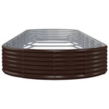 Garden Raised Bed Galvanised Steel 523x140x36 cm Brown 319045