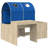 Bed with Tunnel 3 pcs Artisian Oak and Blue Engineered Wood 3423517