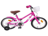 Kids Bike 14 Inches for 3-5 Years Old Dark Pink 42009583
