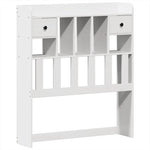 ZNTS Bed Frame without Mattress White 90x190 cm Single Solid Wood Pine 3323282