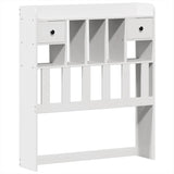 ZNTS Bed Frame without Mattress White 90x190 cm Single Solid Wood Pine 3323282
