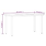 7 Piece Outdoor Dining Set Brown and Black 3099386