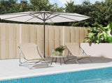 Folding Beach Chairs 2 pcs Cream Textilene&Powder-coated Steel 360192