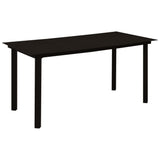 Dining Set Black Glass Standard Durable Dining Set 3060263
