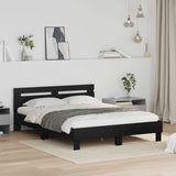 Bed Frame Black Oak 120 x 200 cm Engineered Wood 3417315