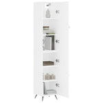 Highboard White 34.5x34x180 cm Engineered Wood 3198761