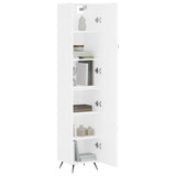 Highboard White 34.5x34x180 cm Engineered Wood 3198761