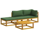 Sofa Set 4 pcs Natural Solid Acacia Wood 3417246