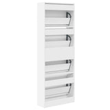 Shoe Cabinet White 60x21x163.5 cm Engineered Wood 839903