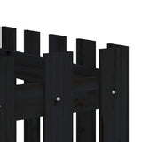 Garden Raised Bed with Fence Design Black 200x50x70 cm Solid Wood Pine 832514