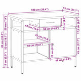 Work Bench with Drawer with Shelf Red and Grey 100 x 55 x 85 cm 4103459
