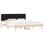 Bed Frame with Upholstered Headboard Black 180 x 200 cm 877891