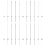 Embedded Fence Post 22 pcs Silver 120 cm Powder-Coated Steel 3335952