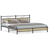 Metal Bed Frame without Mattress Sonoma Oak 200x200 cm 3325119