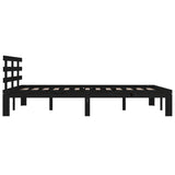 Bed Frame without Mattress Black Solid Wood 200x200 cm 814778