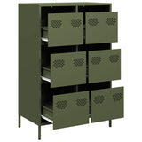 Highboard Olive Green 68x39x101.5 cm Steel 851224