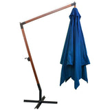 Hanging Garden Parasol with Pole Azure Blue 3x3 m Solid Fir Wood 313779