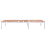 Sunlounger White and brown Aluminium and WPC Standard 42868