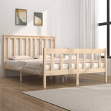 Bed Frame without Mattress Solid Wood Double 3103883