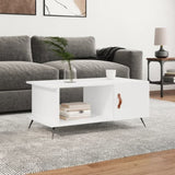 ZNTS Coffee Table White 90x50x40 cm Engineered Wood 829460