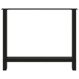 ZNTS Coffee Table Legs Black 2 pcs 100x cm Steel 4013320