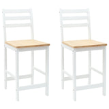 Dining Chairs 2 pcs Solid Rubber Wood White 40 x 47.5 x 99.5 cm 42020470
