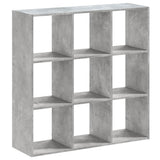 Bookcase Concrete Grey 102x32x102 cm Engineered Wood 852819