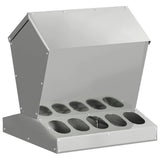 Chicken Feeder Silver 40 x 40 x 45 cm Galvanised Steel 874680