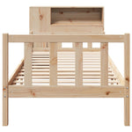 ZNTS Bookcase Bed without Mattress 100x200 cm Solid Wood Pine 3322111