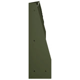 Retaining Wall 6 pcs 100 x 12 x 30 cm Steel Olive Green 3449117
