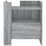 ZNTS Bedside Cabinet Grey Sonoma 45x50x50 cm Engineered Wood 848281